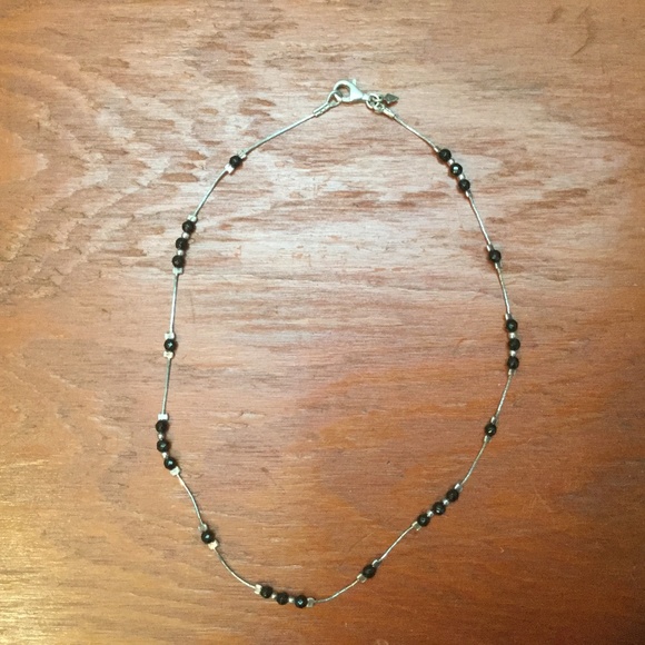 Silpada sterling and black onyx necklace